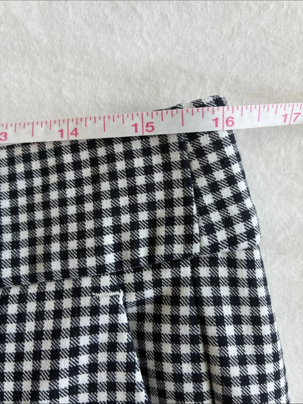 J Crew Cameron Gingham Pants in Black and White, Size 10
